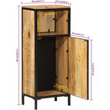  Kupaonski ormarić 40x27x90 cm od masivnog drva manga i željeza | shoptok.hr