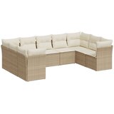  9-dijelni set vrtnih sofa s jastucima bež od poliratana | shoptok.hr