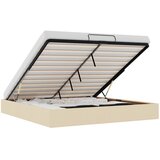 Maison Chic Otomanski Posteljni okvir - Dvoposteljna postelja - Zakonska postelja brez vzmetnice krem 160x200 cm blago-J484, (21773180) | Shoptok.si
