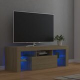 Maison Chic TV omarica - TV stojalo - Televizijska omarica z LED lučkami sonoma hrast 120x35x40 cm, (21700644) | Shoptok.si