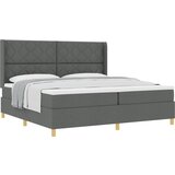 vidaXL Krevet s oprugama i madracem tamno siva 200x200 cm tkanina | shoptok.hr