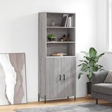 vidaXL Visoka komoda siva sonome 69 5x34x180 cm od konstruiranog drva Cijene