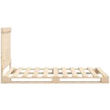  Okvir kreveta s uzglavljem 100 x 200 cm od masivne borovine | shoptok.hr