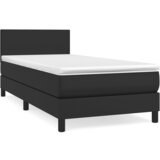 Maison Chic Box spring postelja - Vzmetna postelja z vzmetnico črna 90x200 cm umetno usnje SL13360, (21903008) Cene
