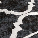  Perivi tepih crno-bijeli 80x300 cm protuklizni | shoptok.hr