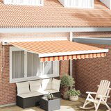 vidaXL ročna retraktibilna tenda rumena in oranžna 300x250 cm Cene