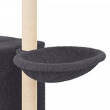  Penjalica za mačke sa stupovima za grebanje tamnosiva 145 cm | shoptok.hr