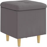  Otoman za pohranu s jastukom Sivi 40 x 40 x 45 cm Umjetna koža | shoptok.hr