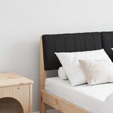  Tapecirani uzglavlje Crna 120 cm Čvrsto borovo drvo | shoptok.hr