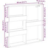 vidaXL Stenska omarica sonoma hrast 80x15x80 cm inženirski les | Shoptok.si
