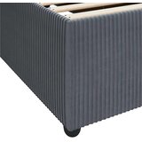  Krevetna konstrukcija Tamno siva 200 x 200 cm tkanina | shoptok.hr