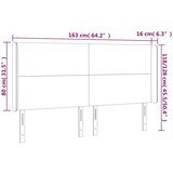  LED uzglavlje tamnozeleno 163x16x118/128 cm baršunasto | Eponuda.com