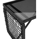  stol Crna 80 x 40 x 40 cm PE Rattan i Staklo | Eponuda.com