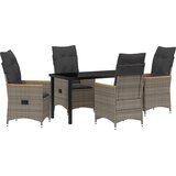  Vrtni set za objed 5 kom. Siva poliratan | shoptok.hr