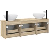  Set ormarića za kupaonicu 3 kom. Hrast sonoma Smeđa 49 x 44,5 x 66,5 cm | Shoptok.si