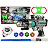Space Warrior Set Laser Gun Lightsaber Handcuffs Disc Thrower | shoptok.hr