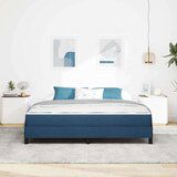 Box Postelja z vzmetnico z vzmetnico Modra 180 x 200 cm blago | Shoptok.si