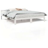  Posteljni okvir brez vzmetnice bel 160x200 cm trdna borovina | Shoptok.si