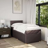vidaXL Box spring postelja z vzmetnico temno rjav 90x190 cm blago, (21291864) | Shoptok.si