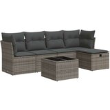 vidaXL 6-dijelni set vrtnih sofa od poliratana s jastucima sivi | shoptok.hr