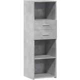 vidaXL Visoka omara betonsko siva 40x42,5x124 cm inženirski les | Shoptok.si