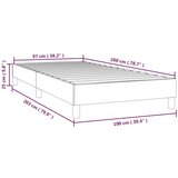  Za krevet s oprugama crni 100 x 200 cm od tkanine | shoptok.hr