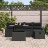 vidaXL set vrtnih kauča od 6 komada s jastučićima crni poli ratan | shoptok.hr
