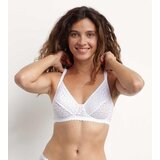DIM DAILY DENTELLE WIREFREE SOFT CUP BRA - Women's underwire bra - white Cene