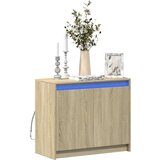 vidaXL Komoda s LED boja hrasta sonome 72x34x61 cm konstruirano drvo Cijene
