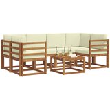  Set vanjskih sofa 7 kom. Prirodna i krem | shoptok.hr