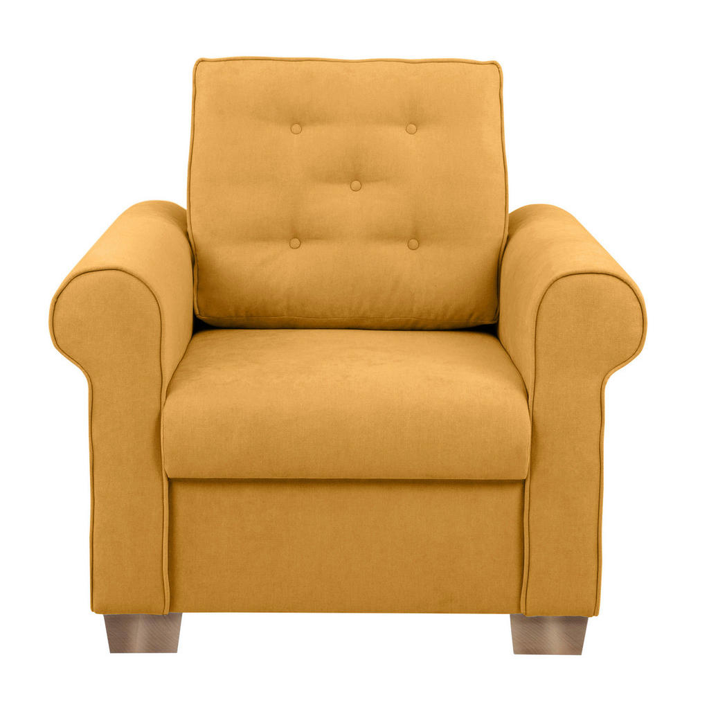 MID.YOU FOTELJ, rumena tekstil | Shoptok.si