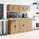  Garažni zidni ormarić Artisan hrast izrađen od drveta | shoptok.hr