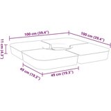 vidaXL 4-dijelni set suncobrana za križni suncobran 100 kg PP | shoptok.hr
