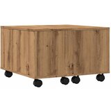 Maison Chic Klubska mizica - kavna mizica - Nizka mizica artisan hrast 60x60x38 cm inženirski les, (21753552) Cene