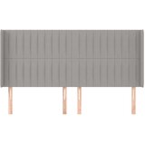  Vzglavje z ušesi svetlo sivo 183x16x118/128 cm blago, (20793947) | Shoptok.si