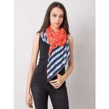 Fashion Hunters Red and navy blue patterned shawl | shoptok.hr