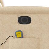  Električni masažni naslonjač krem od mikrovlakana | shoptok.hr