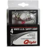 QLIGHT Kolesarska LED svetilka 4 LED z 4 načini delovanja 2xCR2032