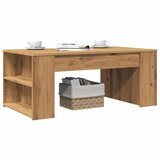 vidaXL Klubska mizica artisan hrast 102x55x42 cm inženirski les Cene