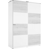Hom`in omara z drsnimi vrati, bela, barve hrasta | Shoptok.si