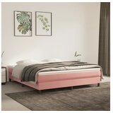 Box spring postelja z vzmetnico roza 160x200 cm žamet | Shoptok.si