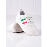 TRENDI children's sneakers white with stripes | Shoptok.si