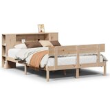vidaXL Krevet s regalom za knjige bez madraca 140x190 cm od borovine | shoptok.hr