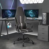 vidaXL Masažni gaming stol sivo in črno umetno usnje | Shoptok.si