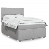  Krevet s oprugama i madracem svjetlosivi 140x190 cm od tkanine | shoptok.hr