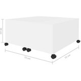  Stolić za kavu bijeli 75 x 75 x 38 cm od iverice | shoptok.hr