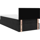 vidaXL Otomanski okvir kreveta s madraca crni 100x200cm baršunasti | shoptok.hr