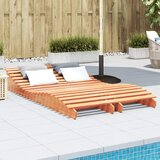 vidaXL Ležalnik 2 kosa voščeno rjav 205x60x31,5 cm trdna borovina | Shoptok.si