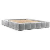 Maison de Rêve Svijetlo sivi tapecirani bračni krevet s prostorom za odlaganje s podnicom 180x200 cm Aruba L – | shoptok.hr