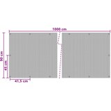  Ekran za balkon s rupama 1000 x 90 cm poliratan Crna | shoptok.hr